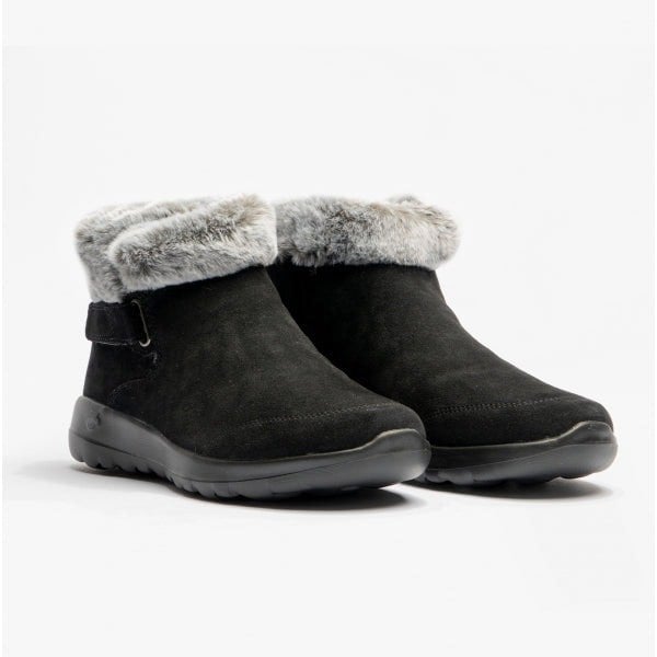 Skechers 144041/BKGY ON-THE-GO JOY-FIRST GLANCE Womens Suede Ankle Boots Black/Grey