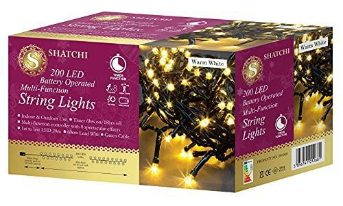 30cm Red Wooden LED Tree Tabletop Centrepiece Christmas Holiday Home décor with 20 Warm white LEDs Green Star image 8
