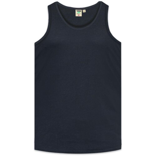 Duke Mens D555 Fabio Kingsize Tank Top - Black - Black - 100% Cotton