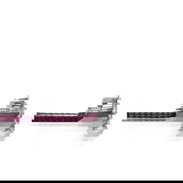 Aubergine Purple Union Anchor Silver and Rope Bracelet