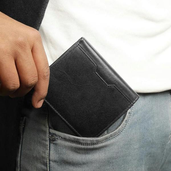 Leather Wallet with Coin Pocket – Alexander Alperto Black 04