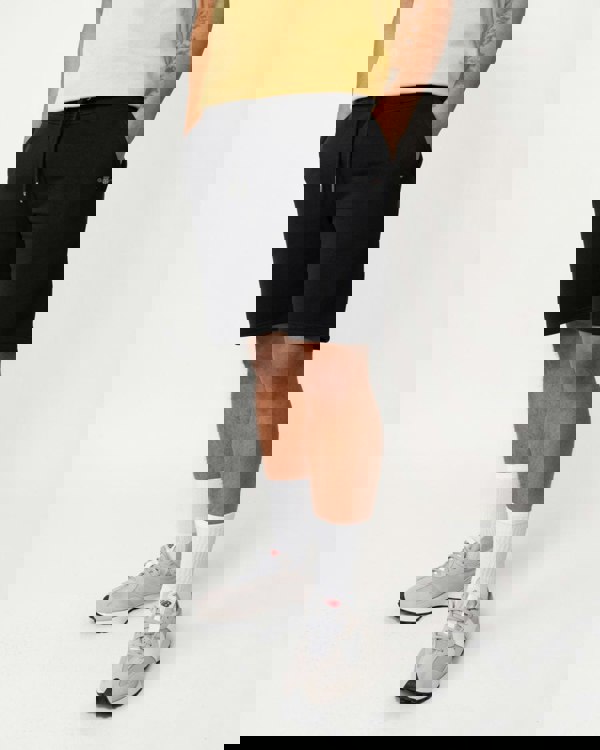 GANT Regular Fit Shield Logo Sweat Shorts - 5 Black - CHO - Designer Mens Shorts