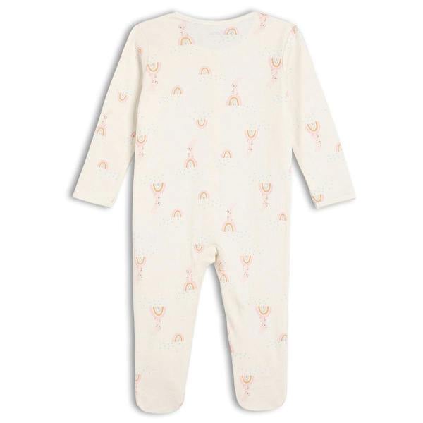 Baby Girls 2pk Rainbow Printed Sleepsuit, Multicolour - Minicuddles