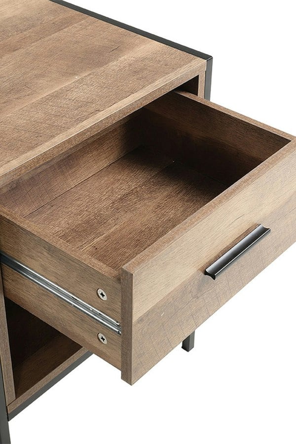 Living and Home Wooden Nightstand Sofa Side Table with Drawer