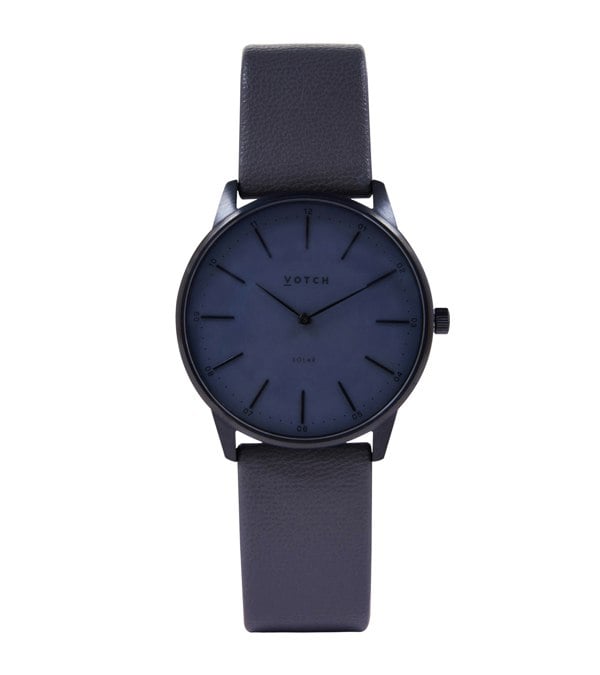 Votch Black & Gun Metal with Steel Grey Watch | Solar Classic