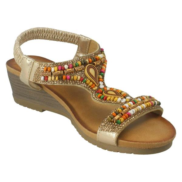 Savannah Ladies Savannah Wedge Heeled Sandals F12125