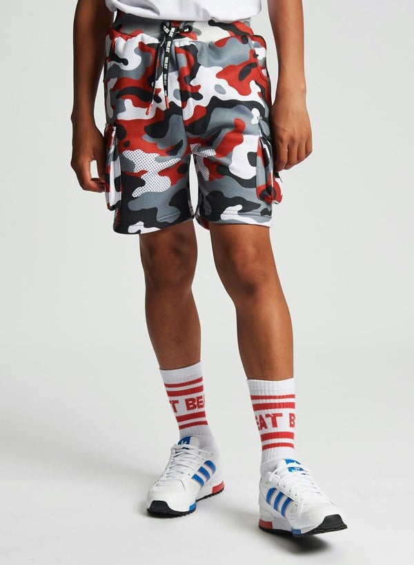 Beat Boyz Club Revolve Combat Shorts - Red Camo