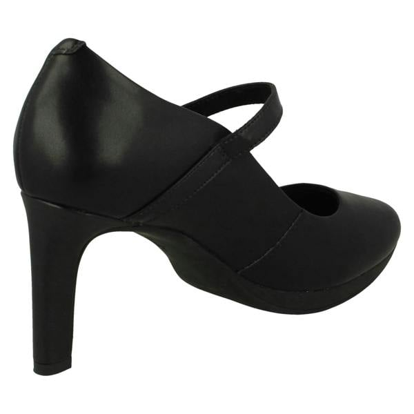 Clarks Ladies Clarks Platform Heeled Mary Jane Style Court Shoes Ambyr Shine