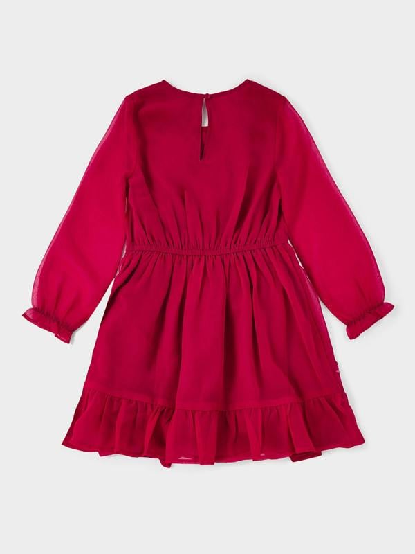 GWD Flora Red Applique Flower Dress