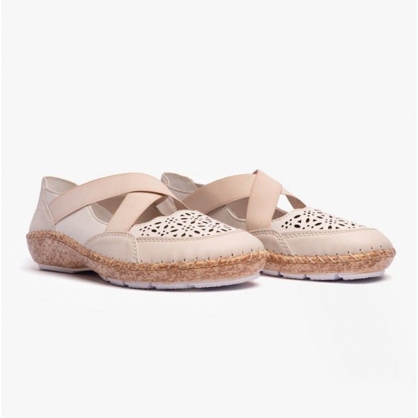 Rieker 44853-60 Womens Shoes - Beige