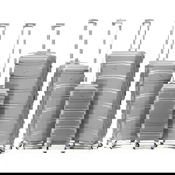 Flight Knight 55x40x20cm Cabin Carry On Luggage with Medium Case and Large Size Check-in Hold Suitcase