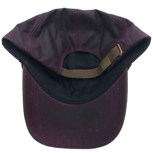 Heather Hats & Accessories Water Resistant Waxed Cotton Baseball Trucker Cap, Cotton Lining, Outdoor Wear, Merlot Wine