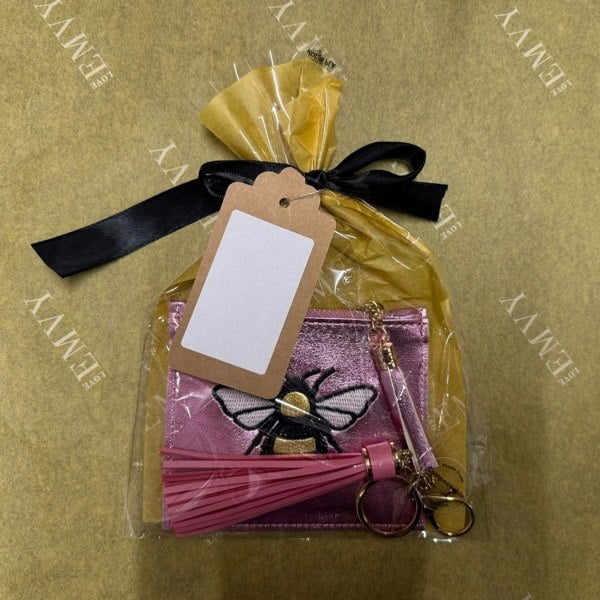 Love EMVY Gift Set – Metallic Bee Coin & ID Purse with Tassel Keyring