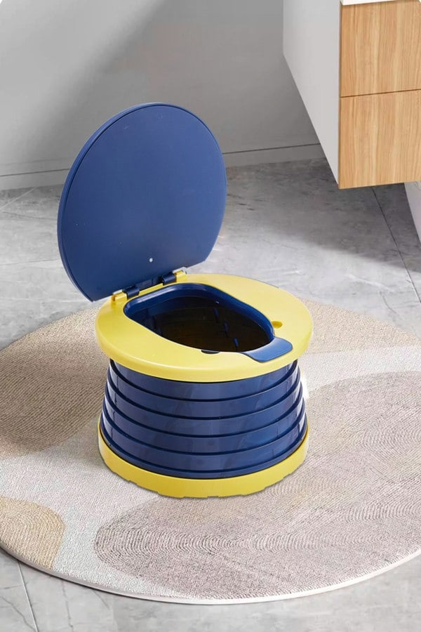 Living and Home Dark Blue Foldable Portable Toddler Potty Toilet: Safe, Sized, and Height-Appropriate