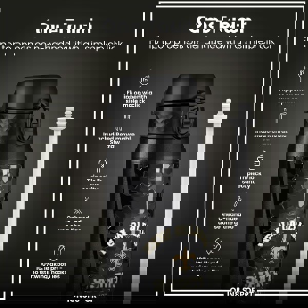 ION8 NFL x ION8 Insulated Steel Water Bottle, NFL Saints, 750ml (24oz)