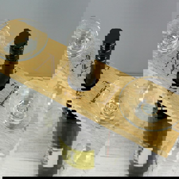 Personalised Memento Company Personalised 'Initials' Wine Glass & Bottle Holder