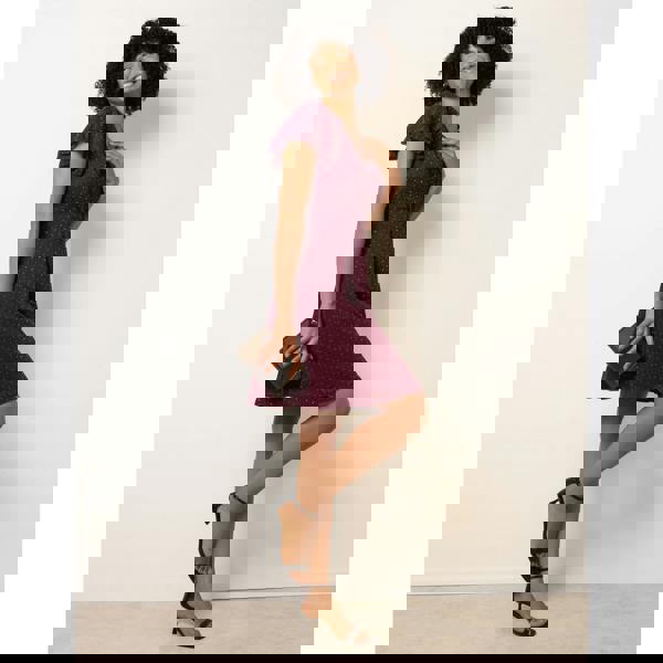 Blue Vanilla Rhinestone Diamante Wrap Dress