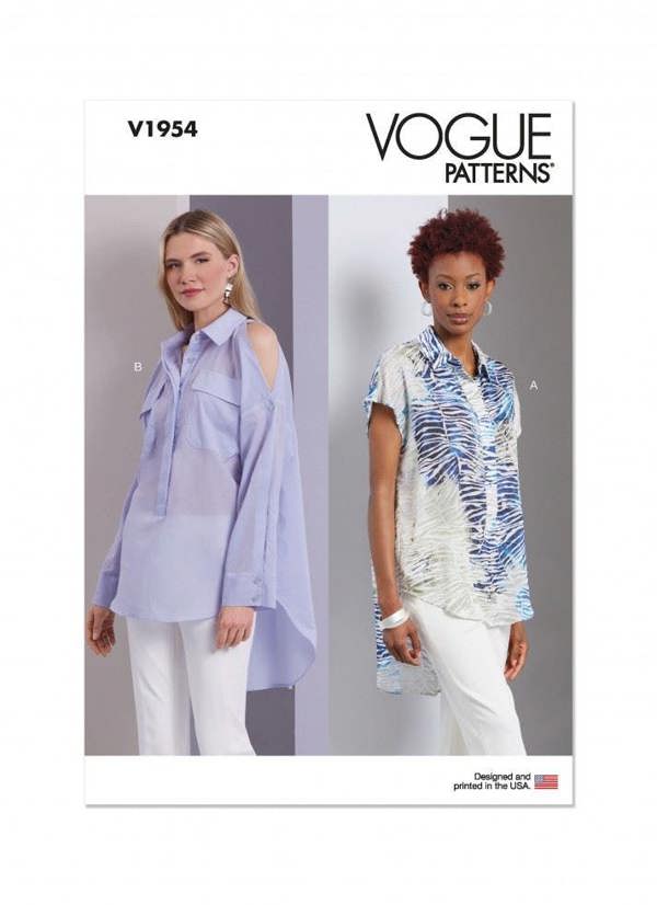 Vogue Sewing Pattern 1954, Tops, Shirts for Women, B5 (8-10-12-14-16) - Intermediate