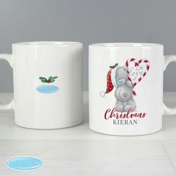 Personalised Memento Company Personalised Me To You 'With Love At Christmas' Couples Mug Set