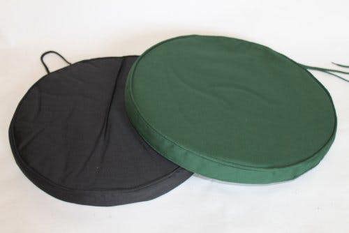 The Garden Marketplace Round Pad for Bistro Chair, 40cm Diameter Seat Cushion with Ties and Adjustable Back Strap, Zipped Removable Cover