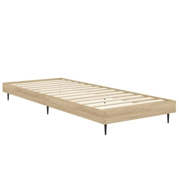Berkfield Bed Frame Sonoma Oak 75x190 cm 2FT6 Small Single Engineered Wood