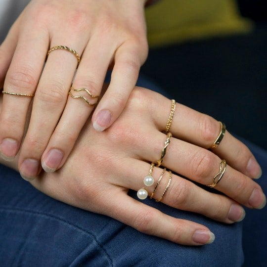 Gold Stackable Ring Set