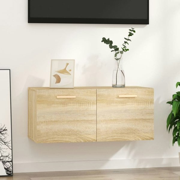 Berkfield Wall Cabinet Sonoma Oak 80x35x36.5 cm Engineered Wood