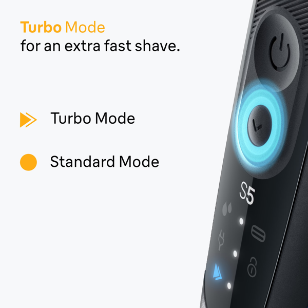 Braun Series 5 52-B1650S Electric Shaver, Up to 50 min, +2 Attachments - Blue