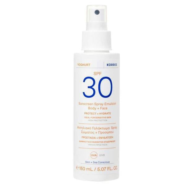 KORRES Sun Care Yoghurt Sunscreen Spray Emulsion Body + Face SPF30+ 150ml