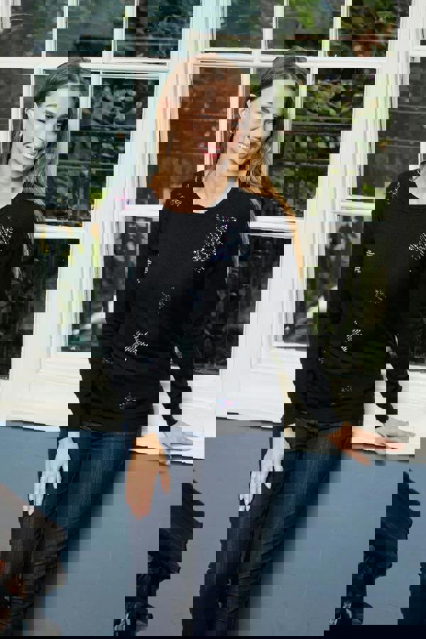 Star Diamanté Embellished Jumper