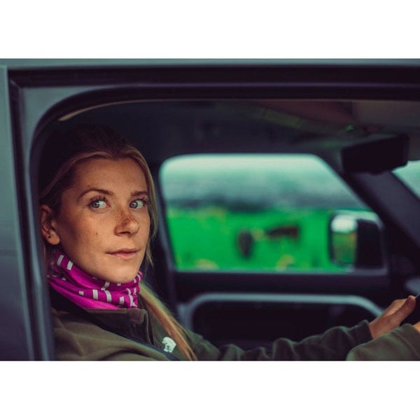 RUFFNEK Reflective Hi Vis Pink Snood Tube Scarf