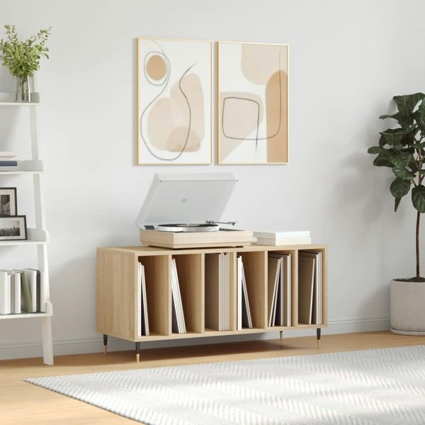Berkfield Record Cabinet Sonoma Oak 100x38x48 cm Engineered Wood