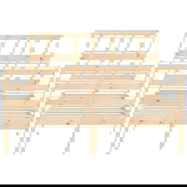 Berkfield Bed Frame with Headboard 120x200 cm Solid Wood