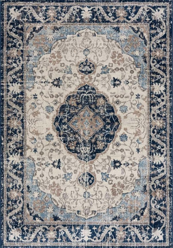 Living Room Oriental Rug in Blue