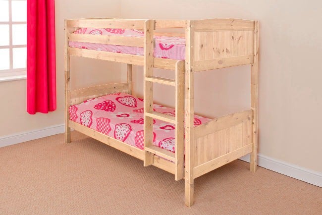 Comfy Living Christopher Wooden Bunk Bed - Space-Saving Comfort for Kids’ Rooms