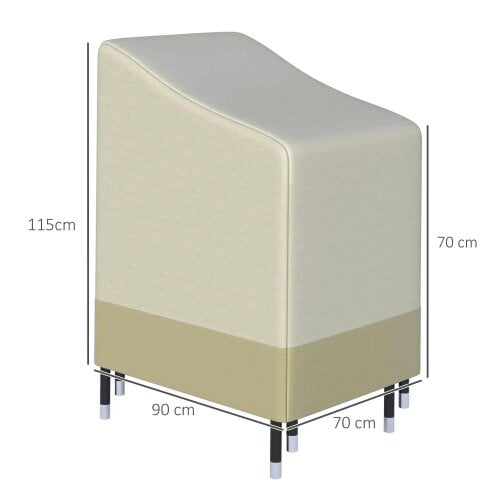 Bobobiy 600D Oxford Cloth Waterproof Furniture Cover Wicker Chairs Garden Patio Rattan Seat Outdoor Protector L70*W90*H115cm