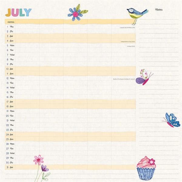 Mum's Fabric Household Family Planner 2027, Family Planners, Month To View, Family, Gift
