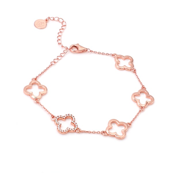 Say It With Open Clover Bracelet - Silver