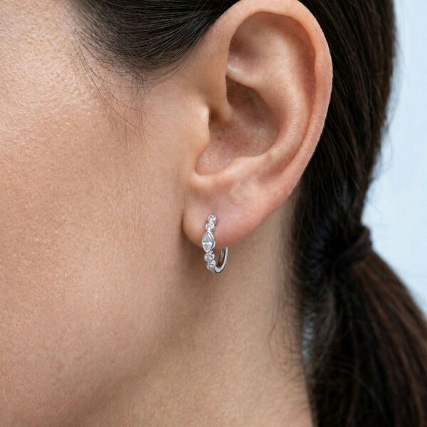 Uchi & Soto Enso Stone Huggie Hoop Earrings