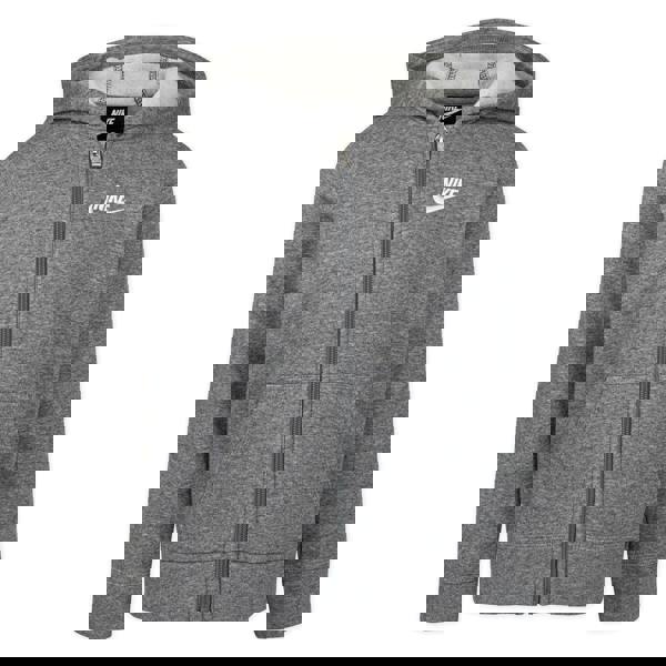 Nike Childrens/Kids Club Fleece Full Zip Hoodie - Grey - 