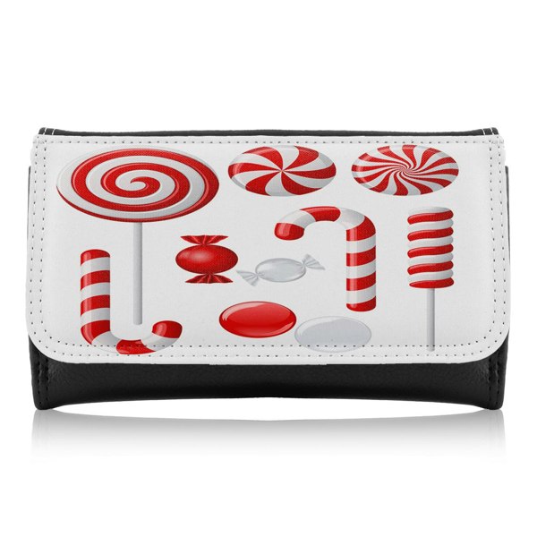 Benjamin Tate Design Different Red And White Candies Dining Maxi Purse