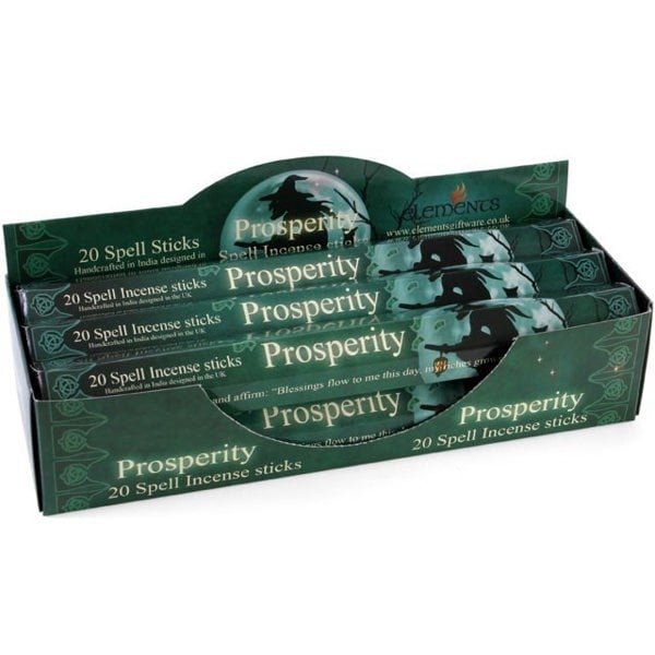 Serano Set of 6 Packets of Prosperity Spell Incense Sticks by Lisa Parker