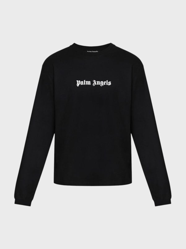 Palm Angels Classic Logo Slim Tee Long Sleeve Black - Supplied FashionPalm Angels