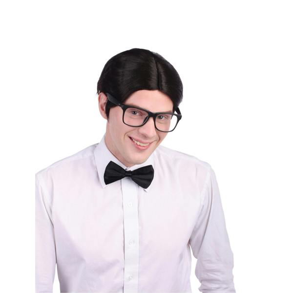 Bristol Novelty Mens Nerd Wig - Black - 