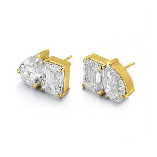 Say It With Toi et Moi Earrings - Yellow Gold