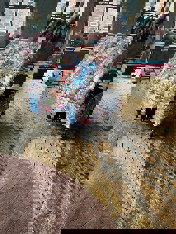 PREMIUM Ottoman storage square Demask multicolour - ISTOOLS