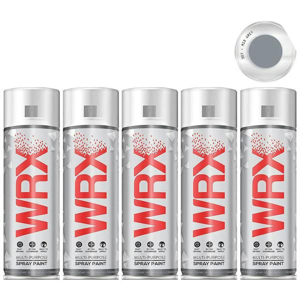 WRX 5X WRX Mid Grey Spray Paint Acrylic 400ml