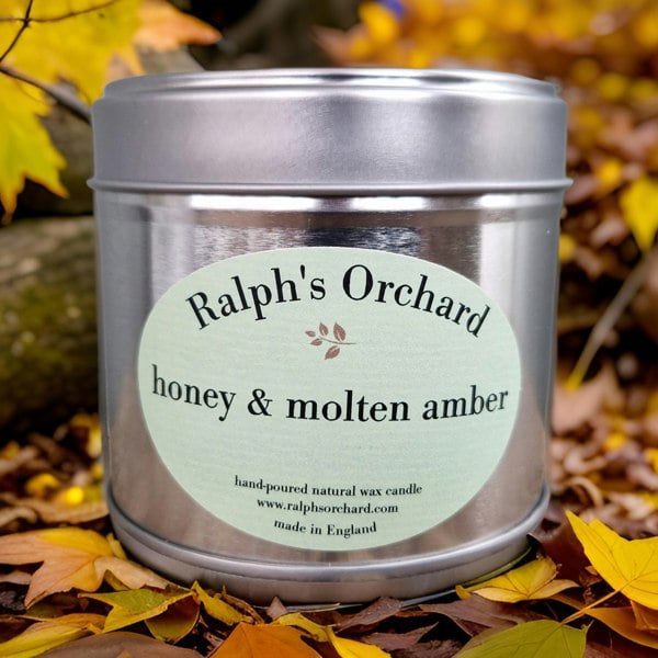 Honey & Molten Amber scented candle