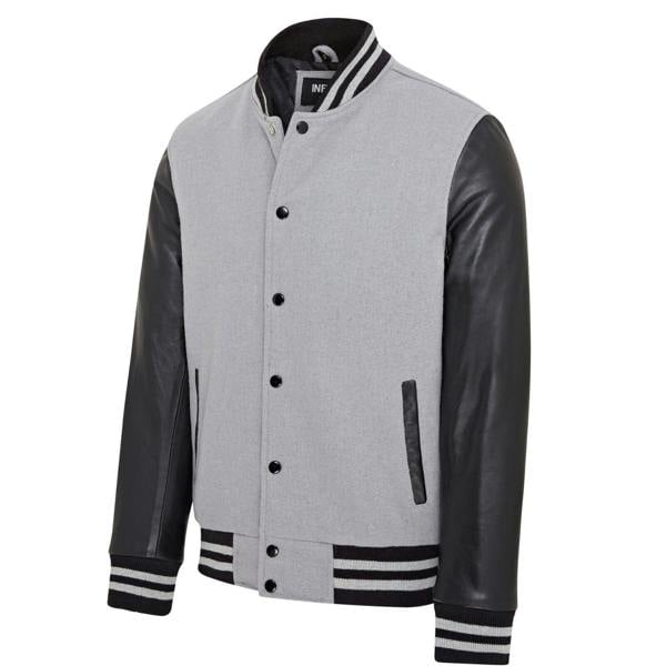 Infinity Leather Letterman Baseball Wool Leather Varsity Bomber Jacket - Genoa
