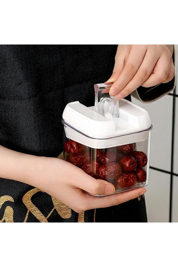 Living and Home 7Pcs Airtight Food Dry Grain Cereal  Storage Containers 6.9L with Clasp Lids （0.5*2+0.8*2+1.2*2+1.9L）